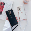 Love Heart Crossbody Lanyard Strap Phone Case For Xiaomi Redmi Note 10 Pro 11 12 8 9 Pro Max Plus 7 Redmi 9 9A 9T 9C 10C Cover. 