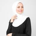 Binzahid Imported White Chiffon Hijab Georgette Hijab Breathable Lightweight Soft Fabric Modesty Stylish Lightweight Instant Hijabs. 