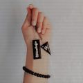 Customize Resin Black Name Pendant for Men. 