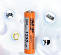 Multiple Power High Capacity Rechargeable Batteries Size AAA (2 cells) 1250 mAh Ni-MH 1.2V.. 