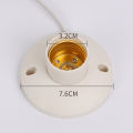 EU LED Stand Lamp Holder E27 Bulb Plug Dome Socket With Cable Base For Table Light Night Stands Lampholder Accessories. 
