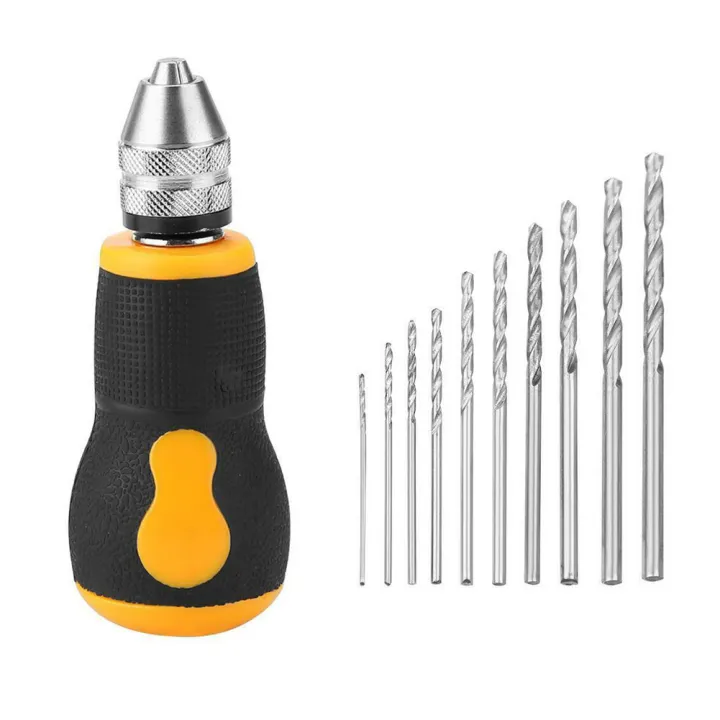 bellylady%20Hand%20Drill%20Jewelry%20Craft%20Hand%20Manual%20Drill%20Chuck%20Mini%20Hand%2010PCS%20Twist%20Drill%20Bit%20-%20Image%206