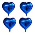 DARK BLUE HEARTS FOIL BALLOON ( PACK OF 4 FOIL BALLOONS ). 