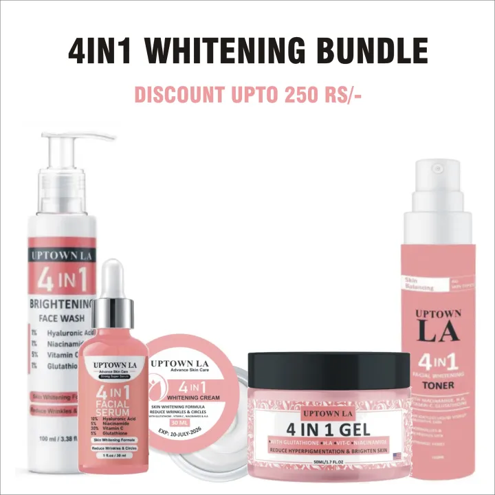 UPTOWN%20LA%204IN1%20Skin%20Whitening%20Bundle%20%20Whitening%20Serum%20Cream%20Facewash%20Toner%20Gel%20%20for%20Face%20-%20Anti-Aging,%20Dark%20Spot%20Correcting,%20and%20Whitening%20Serum%20for%20Glowing%20Skin%20%7C%20Glass%20Skin%20Care%20-%20Image%202