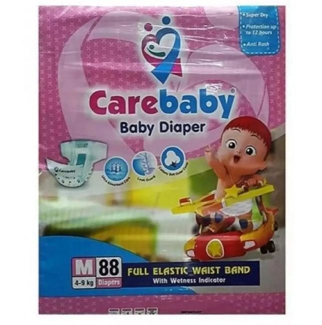 Care Baby Diapers- (3)- Mega Pack- 88 Pcs