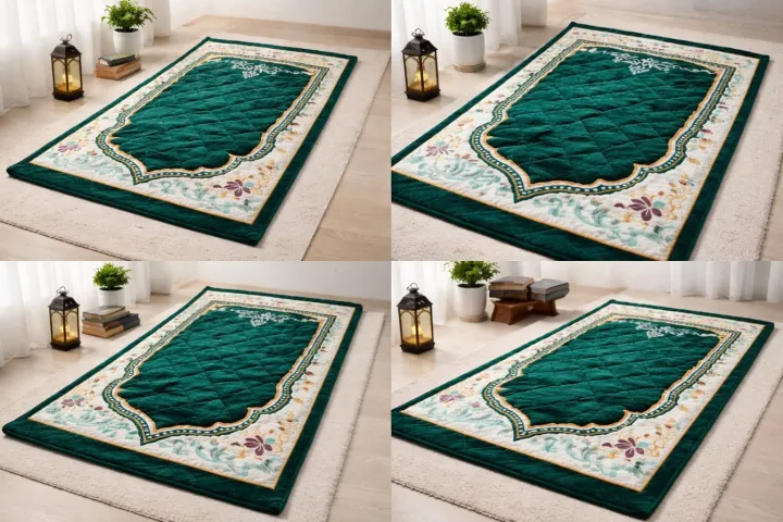 Premium Quality Velvet Foam Prayer Mat (Jai Janamaz) | Soft, Thick ...