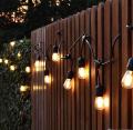 LED Bulbs String Light 16FT. Outdoor String Light With 10 Bulbs E27 Lamp Lamps Decorative Light for Outdoor Yard Backyard Gazebo 16 feet LED WATERPROOF OUTDOOR STRING LIGHTS Italian Style Bistro Restaurant Garden Lights LED String Light. 