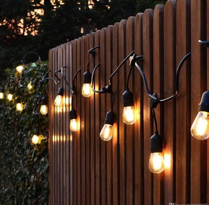 LED Bulbs String Light 16FT. Outdoor String Light With 10 Bulbs E27 Lamp Lamps Decorative Light for Outdoor Yard Backyard Gazebo 16 feet LED WATERPROOF OUTDOOR STRING LIGHTS Italian Style Bistro Restaurant Garden Lights LED String Light