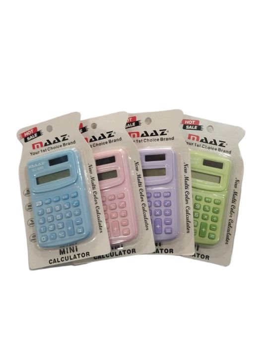 MAAZ Mini Cute Calculator 8 Digits Display Solar & Battery Dual power portable