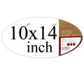 Canvas Oval 25.4 X 35.6 cm. 