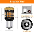 2Pcs BAU15S PY21W Canbus Error Free LED Light Bulbs Amber Yellow 3030 3700LM Ultra-Bright 1156 7507 Anti - Hyper Flash Bulbs for Car Front/Rear Turn Signal Light Replacement. 