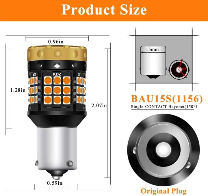 2Pcs%20BAU15S%20PY21W%20Canbus%20Error%20Free%20LED%20Light%20Bulbs%20Amber%20Yellow%203030%203700LM%20Ultra-Bright%201156%207507%20Anti%20-%20Hyper%20Flash%20Bulbs%20for%20Car%20Front/Rear%20Turn%20Signal%20Light%20Replacement%20-%20Image%208