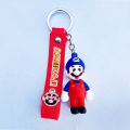 1-PC Premium Quality Super Mario Character Keychain Keyring 5 Styles Mariod Bros Luigi Bowser Action Figure Model PVC Cartoon Bag Doll Pendant Toys Gift. 
