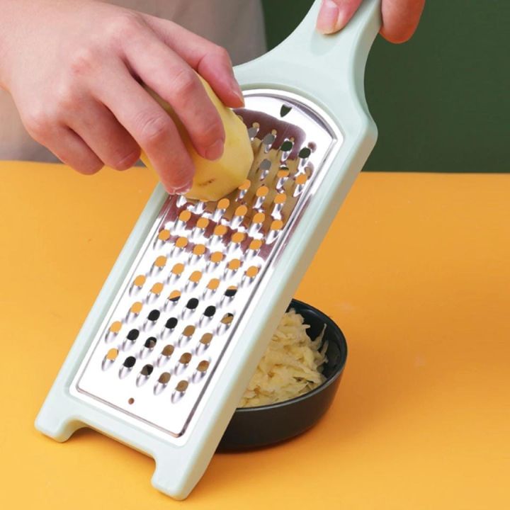 Stainless%20Steel%20Handheld%20Cheese%20Grater%20Razor%20Sharp%20Blades%20for%20Cheeses,%20Fruits,%20Vegetables,%20and%20More%20-%20Image%202