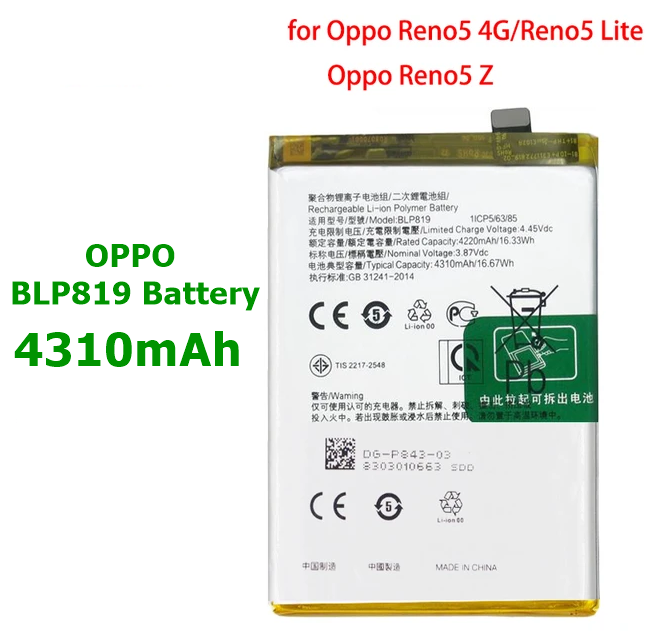 OPPO%20Reno%205%204G%20/%20Reno%205%20Lite%20Battery%20Replacement%20BLP819%20Battery%20with%204310mAh%20_%20Silver%20-%20Image%203
