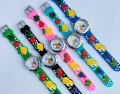 Kids Rubber Strap Watch for Girls Flower Quartz Watch for Kids. 