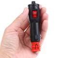 12V-24v 8a male car lighter socket plug connector with red on/off switch. 