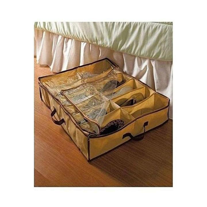 Space Saving Shoe Organizer - 12 Pair Of Shoes - Slider Under Bed