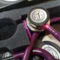 Littmann® Classic III™ 3M™  Monitoring Stethoscope, Mirror Chestpiece, Plum Tube, Pink Stem and Smoke Headset. 
