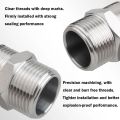 Thread Adapter 201 Stainless Double Male Thread Connecter Thickened Multiple Specifications Stainless Steel Hex Nipple Pipe Fitting Connector Water Oil Air. 