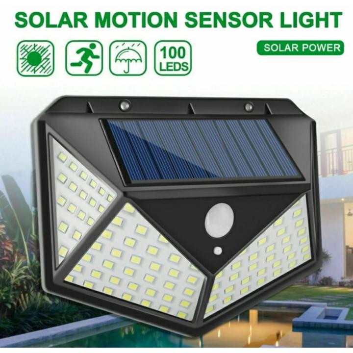 100 Led Solar Outdoor Lights, IP65 Waterproof Motion Sensor Outdoor