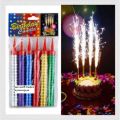 Sparkling Candles small - Pack of 3 Emits Showers Of Sparks Colourful And Attractive Effects Decorative And Beautiful Multi Colour Funky Design Easely Use Used Not Infection Good Quality. 