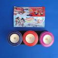 (Pack of 3) Medium Wooden Hand Made with Rope Lattu Tornado Top Spinning Top Latto/ Latto/ Lato/ Latu. 