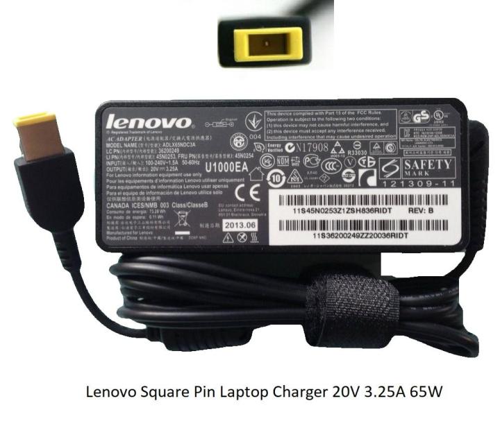 Lenovo%20Square%20Pin%20Laptop%20Charger%2020V%203.25A%2065W%20-%20Image%202