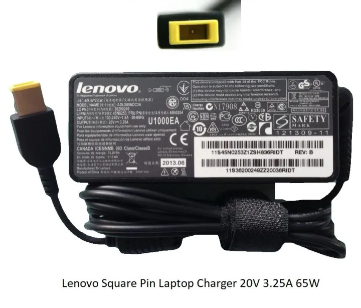Lenovo%20Square%20Pin%20Laptop%20Charger%2020V%203.25A%2065W%20-%20Image%202