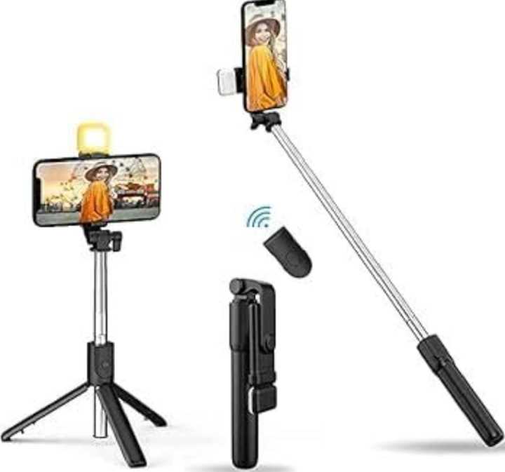 TechKart%204%20in%201%20Selfie%20Stick%20Tripod%20Combo%20with/without%20LED%20Light%20and%20Bluetooth%20Shutter%20-%2070cm/110cm%20-%20Image%202