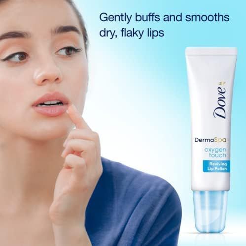 Dove Dermaspa Oxygen Touch Revitalizing Lip Polish | Hydrating Gentle Lip Scrub, Lip Exfoliator and Lip Moisturizer for Perfect Lip Care | 10 mL Tube