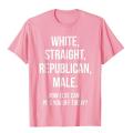 White Straight Republican Male Funny Republican T-Shirt Printed On Cotton Mens Tops & Tees Cartoon Brand T Shirt. 