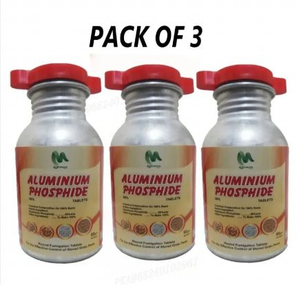 PACK OF 3 Aluminum Phosphide Tablets Bed Bugs Killer 30 Tablets