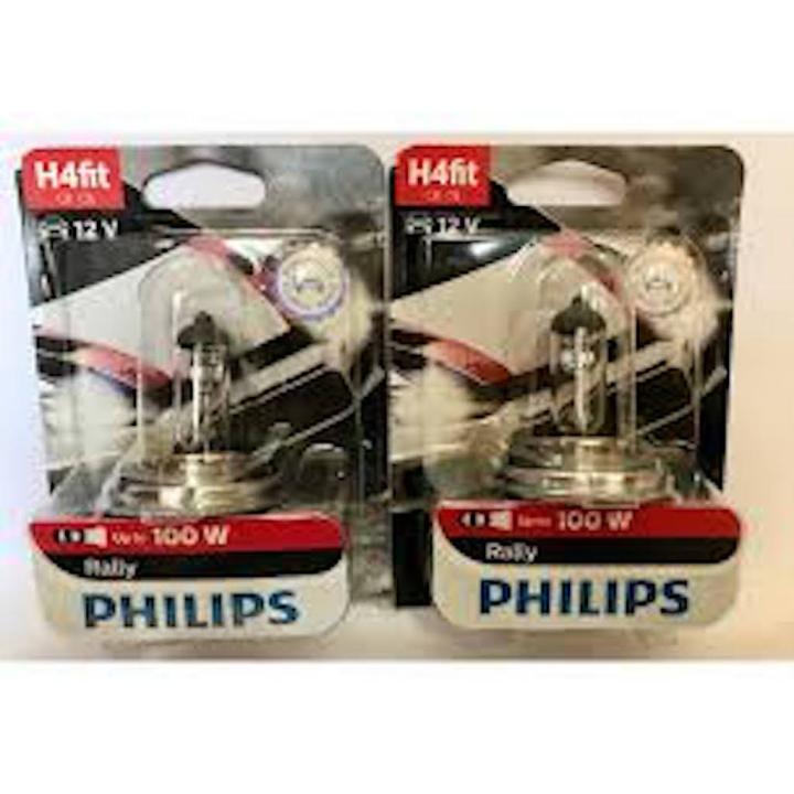 Philips Rally Vision Fit - H4 - 90/100 Watts Headlights Bulbs - 1 Pair