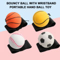 Hand Ball Toy Kids Hand Ball Wristband Toy Fun Rubber Bouncing Ball Game for Children Outdoor Elastic Rope Exercise Toy Favorite Sturdy Wrist Strap Toy. 