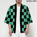 Anime Demon Slayer kimono adult Tanjiro Nizu print cardigan cloak. 