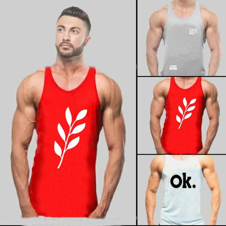 pack of 3 sando printed new design collection for men workout GYM wear Daraz.pk