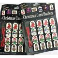 Pack of Two Photo Clips Christmas Card Holders Holidays Decoration Indoor String for Hanging Photos Pictures Cards and Memos With Free Battery Operated Merry Christmas Fairy Lights. 