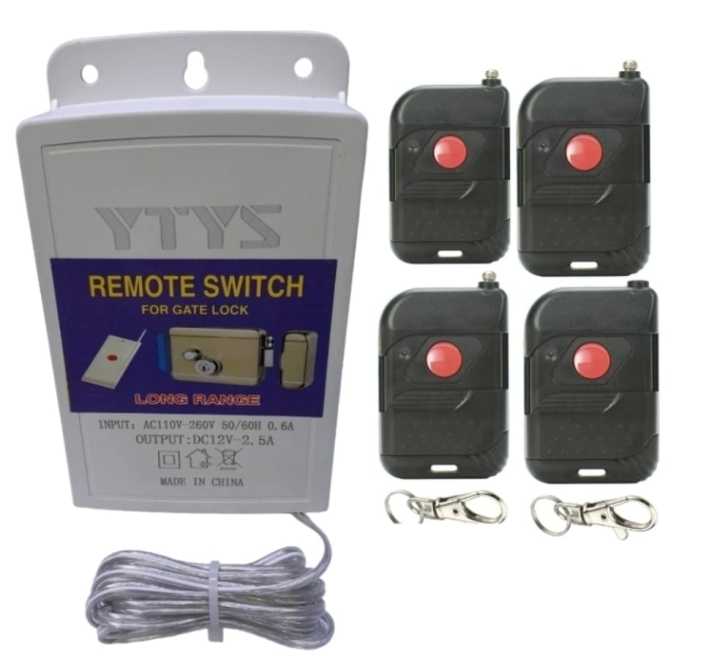 Remote Switch for Gate lock with 4 Remote.