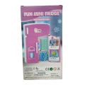 New Fun Mini Fridge Refrigerator Toy Set For Kids 3 Years - Purple. 