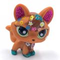 LPS CAT Rare Littlest pet shop toys bobble head brown FOX #807 #2341 #1812 old animal figure toy for girls collection. 