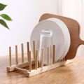 Kitchen Cutlery Dish Plate Stand Book Shelf Multifunction Wooden Dish Rack Display Holder Drying Rack Bowl Storage Organizer. 