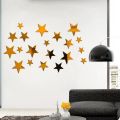 50 Pcs Shine Foil Wall Stickers Self Adhesive Mosaic Tiles Sticker Decals Gold for DIY Bedroom Bathroom Home Decor Golden Silver Wall Art 12/24/48 Pcs. 