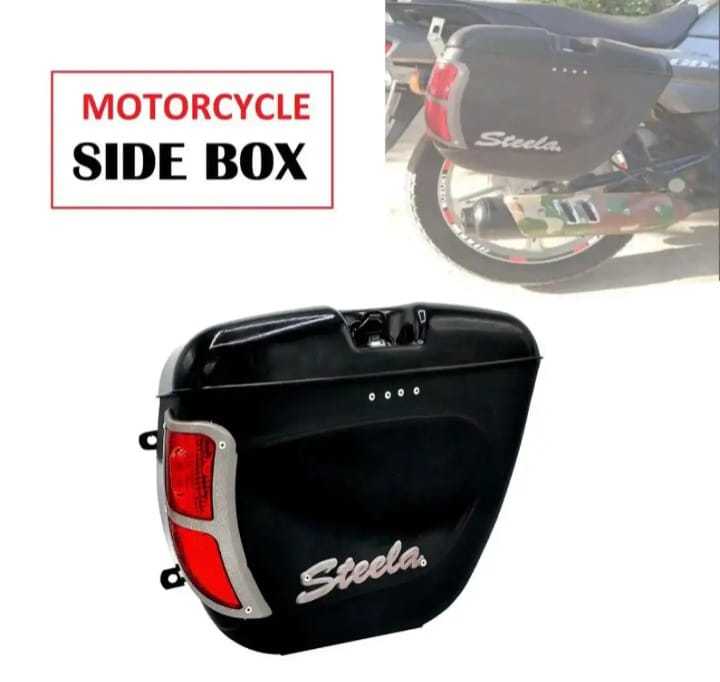 1- PC of Motorcycle Side Box (Right Side) | Tail Box | Tourist Box With LED Back Light STEELA