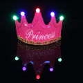 Princess LED Crown For Happy Birthday Girl - Cap Headband Party LED Light Up Birthday Hat. 