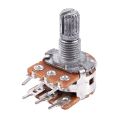 2Pcs B20K 20K Ohm 8mm Shaft Mounted Linear Dual Potentiometer & 2 Pcs B50K 50K Ohm Potentiometers. 