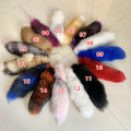 Naturally Fashion Fox Tail Keychain Wolf Tail Fur Tassel Bag Tag Black And Brown Charm Keyring Pom Pom Holder Strap Chain Gifts. 