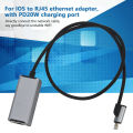 For IOS To RJ45 Ethernet Adapter, 10Mbps To 100Mbps Ethernet Converter for IPhone. 