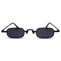 Retro Punk Glasses Clear Square Sunglasses-Black Gray & Gold. 
