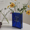 Book Design Flower Vase Modern Clear Acrylic Book Design Vase Stylish Transparent Flower Vase for Home Office Decor Nordic Style Aesthetic Leak-proof Book Vase. 